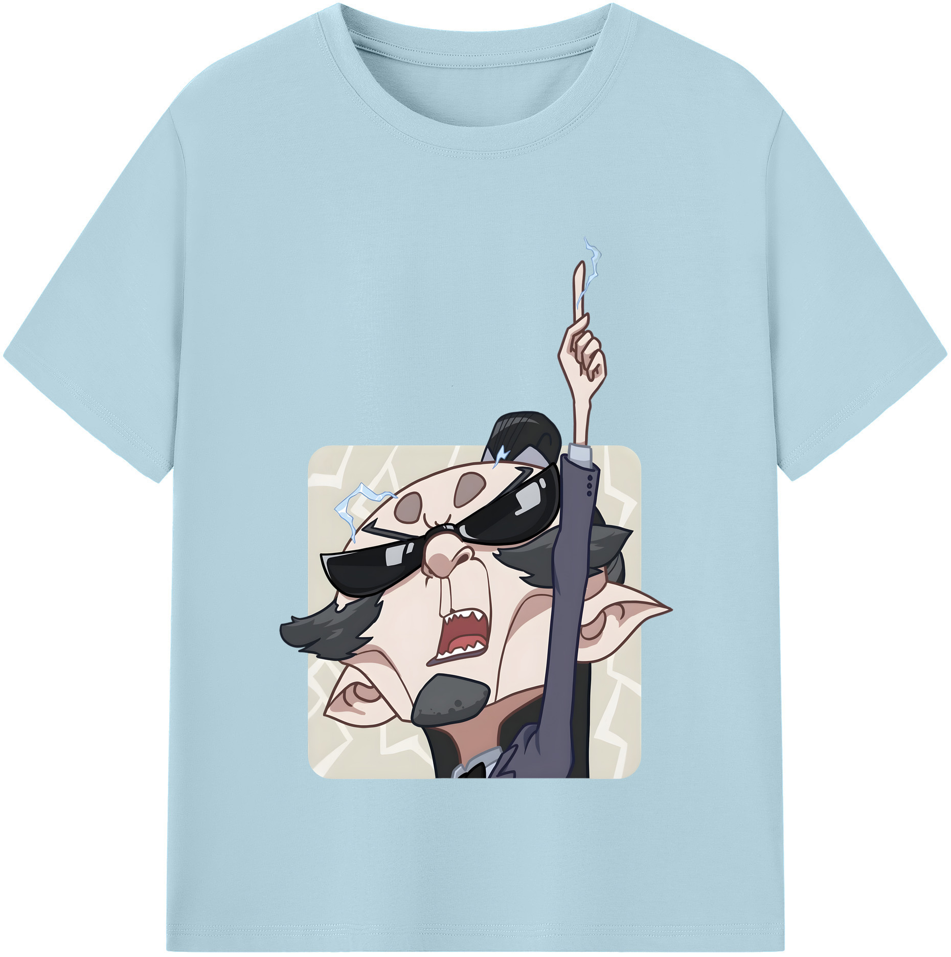 （画像用） Ne Zha 2 ナタ 魔童の大暴れ 綿100％半袖Tシャツ（フロントプリント）